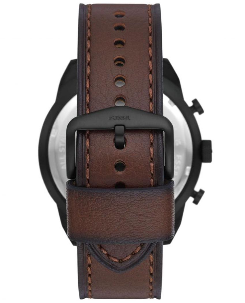 Fossil FS5875 Men s Quartz Brown Leather Strap Black Dial 50mm Watch