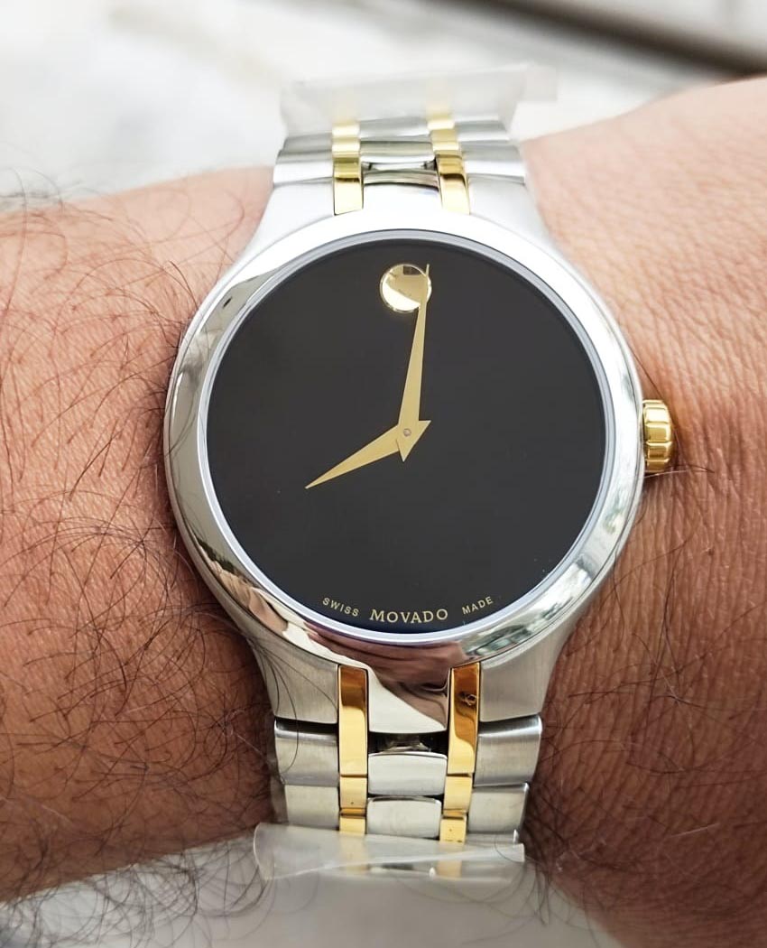 Gold and silver movado watch sale