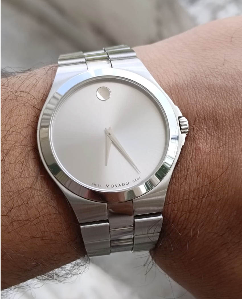 Movado Serio Museum Silver Sunray Swiss Made 0606556 Men s Quartz Movement Branded Watches Pakistan