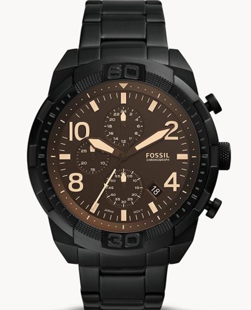 Fossil FS5876 Men s Quartz Black Stainless Steel Black Dial 50mm Watch Branded Watches Pakistan