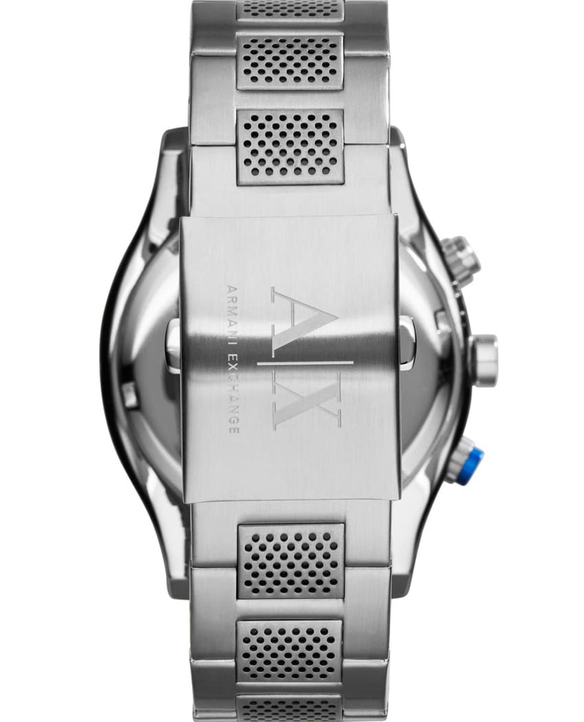 Armani exchange silver mens watch best sale